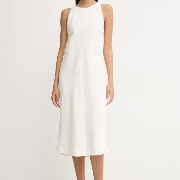 Boss Orange BOSS Orange φόρεμα με λινό C Delinna