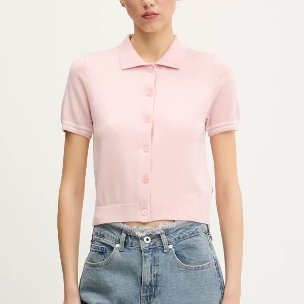 guess jeans Μπλουζάκι πόλο με μείγμα μαλλί Guess Jeans