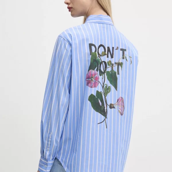 DESIGUAL Βαμβακερό πουκάμισο Desigual DONT DO IT