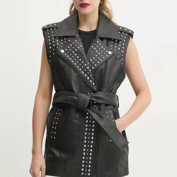 BRUUNS BAZAAR Δερμάτινο γιλέκο Bruuns Bazaar