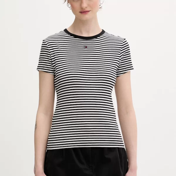 TOMMY JEANS Tommy Jeans t-shirt basic Γυναικείο βαμβακερό με ελαστάν