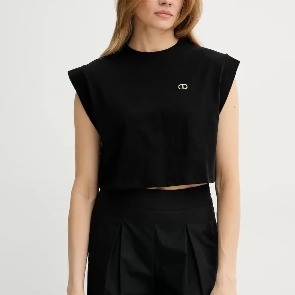 TWINSET Βαμβακερό μπλουζάκι Twinset