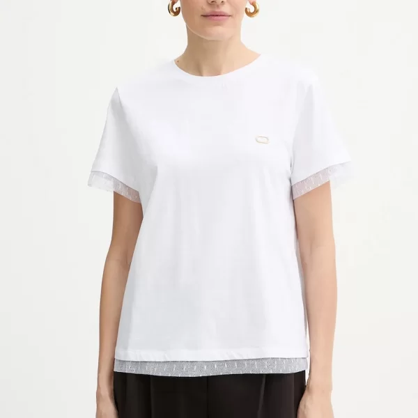 TWINSET Βαμβακερό μπλουζάκι Twinset