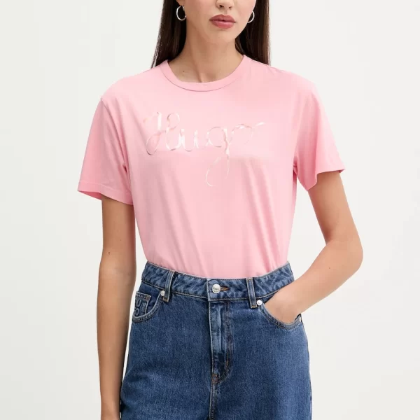 HUGO Βαμβακερό μπλουζάκι HUGO San Jared-C