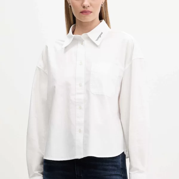 TOMMY JEANS Βαμβακερό πουκάμισο Tommy Jeans