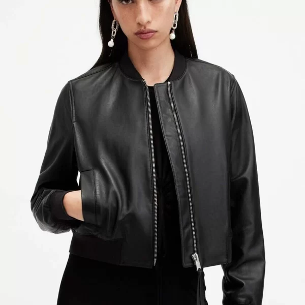 AllSaints Δερμάτινο μπουφάν AllSaints ORTEN BOMBER JACKET