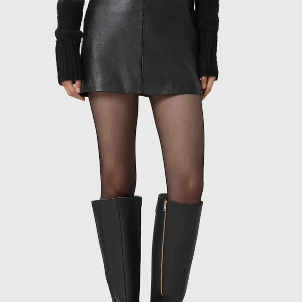 AllSaints Δερμάτινη φούστα AllSaints RENAI