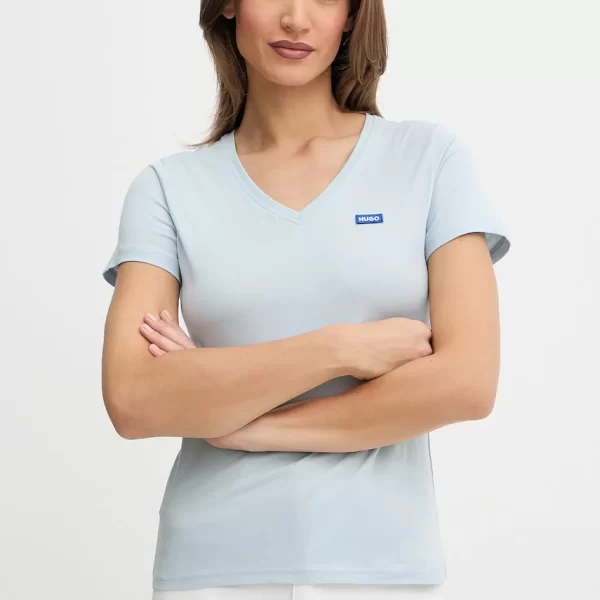 Hugo Blue Βαμβακερό μπλουζάκι Hugo Blue San Jared-C