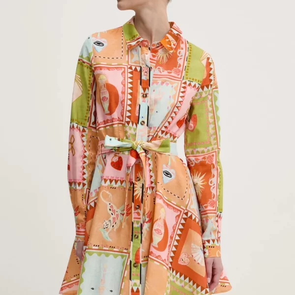 Never Fully Dressed Φόρεμα από λινό μείγμα Never Fully Dressed