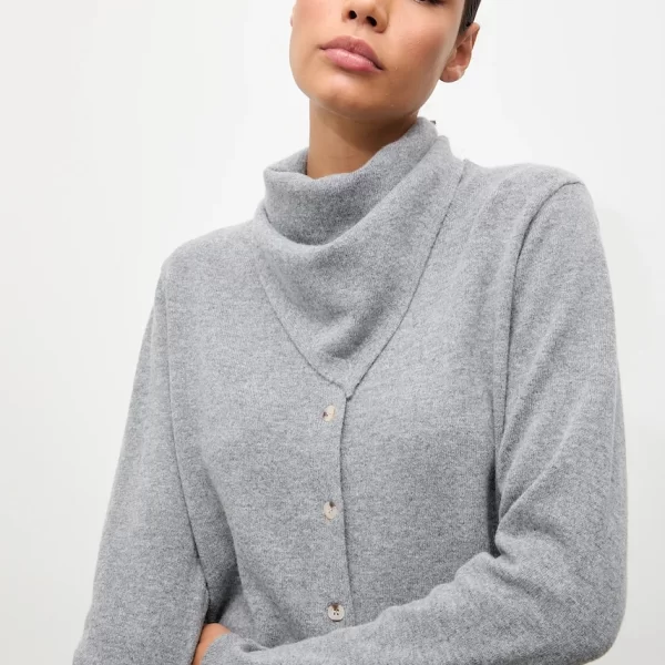 Answear Lab Answear.LAB ζακέτα από μαλλί μερινό με κασκόλ