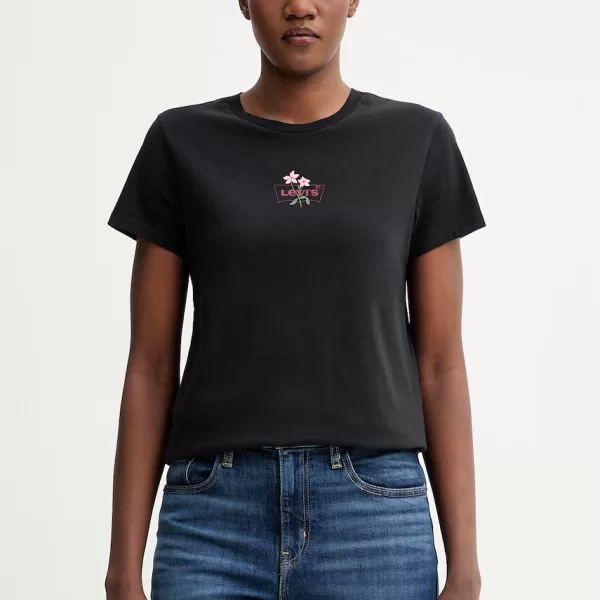 Levi's Βαμβακερό μπλουζάκι Levi's LS THE PERFECT TEE CACTUS FLOWER