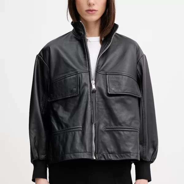 AllSaints Δερμάτινο μπουφάν bomber AllSaints FLOR