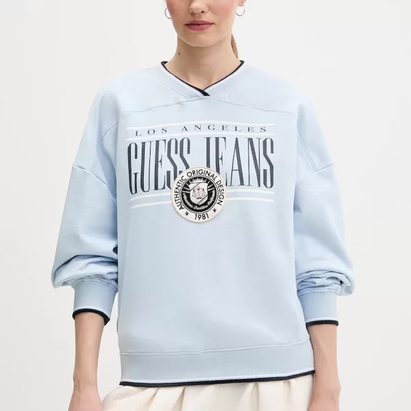 guess jeans Βαμβακερή μπλούζα Guess Jeans