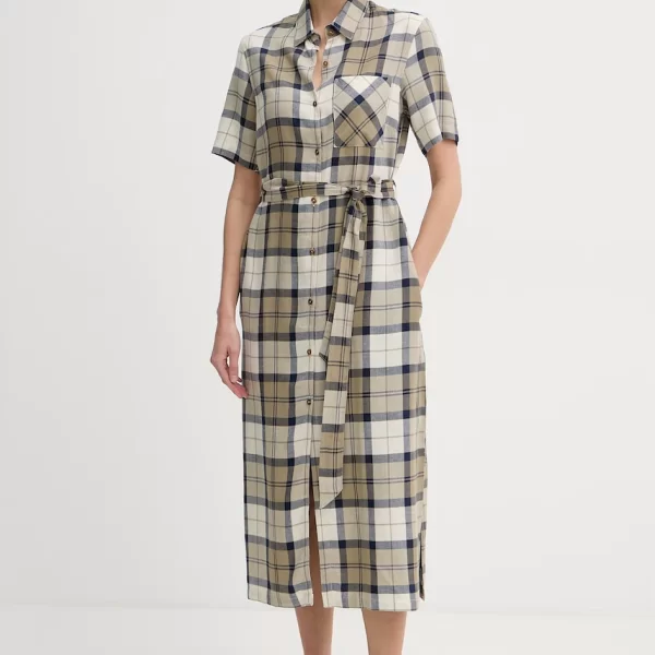 BARBOUR Barbour φόρεμα με λινό Fern