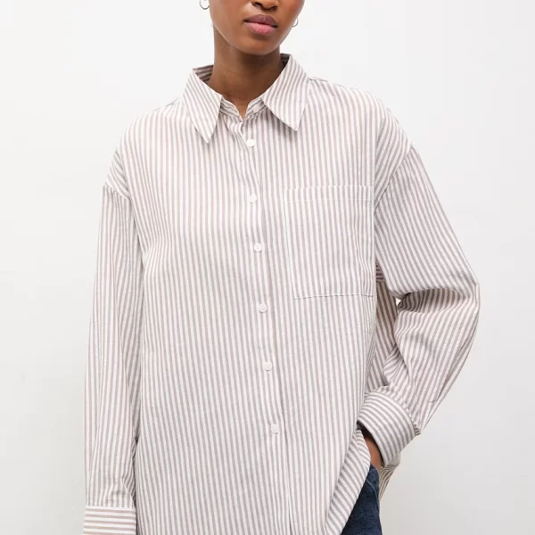 Answear Lab Πουκάμισο με προσθήκη λινού Answear.LAB