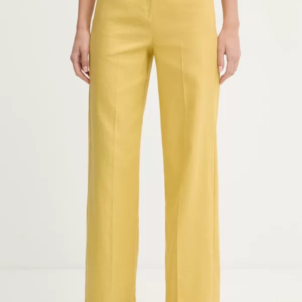 iBlues iBlues παντελόνι ίσιο γυναικείο με πρόσμιξη λινού CANALE