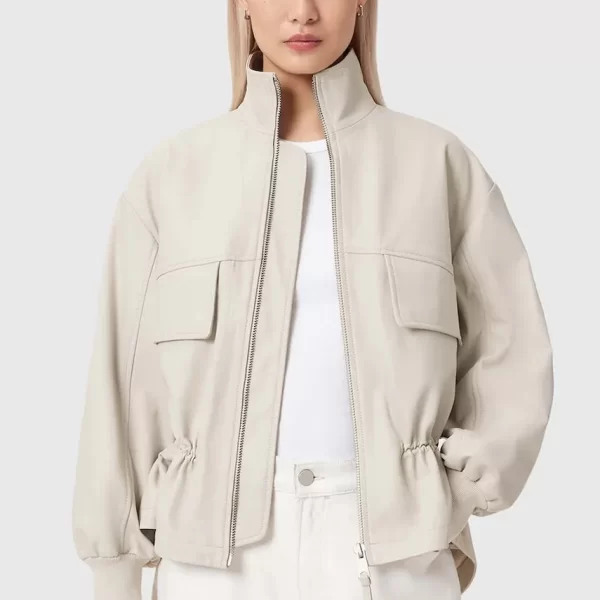 AllSaints Δερμάτινο μπουφάν AllSaints FLOR