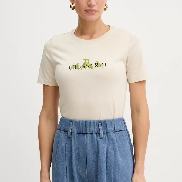 Trussardi Βαμβακερό μπλουζάκι Trussardi