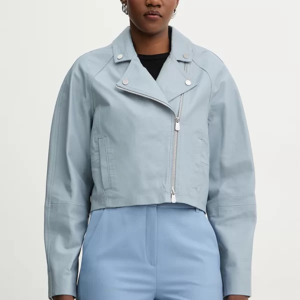 PINKO Δερμάτινο μπουφάν Pinko