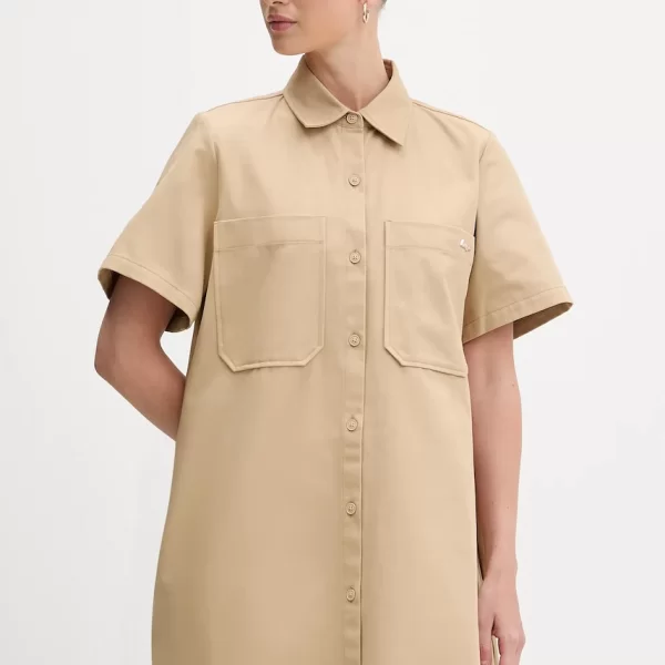 Hugo Blue Βαμβακερό φόρεμα Hugo Blue Kandira-1_B