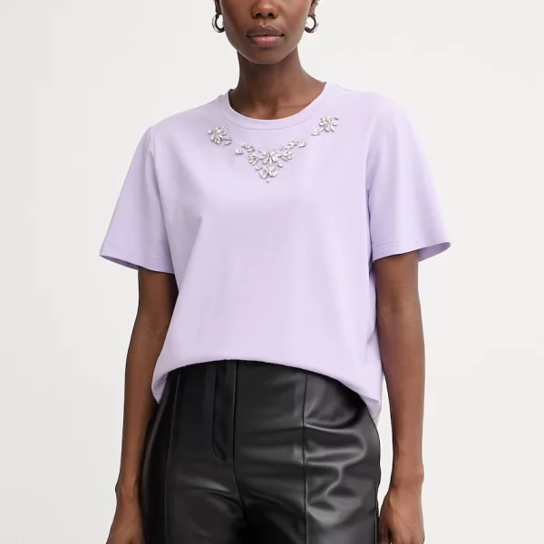 MORGAN Morgan t-shirt γυναικείο βαμβάκι με ελαστάν