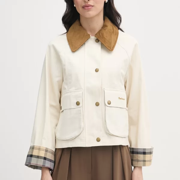 BARBOUR Barbour κοντό μπουφάν γυναικείο βαμβακερό