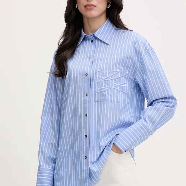 Karl Lagerfeld Karl Lagerfeld πουκάμισο γυναικείο βαμβακερό