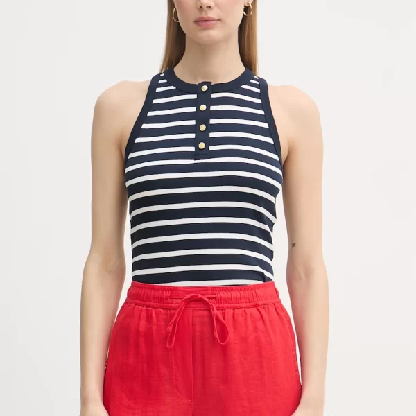 Tommy Hilfiger Tommy Hilfiger Τοπ γυναικείο βαμβακερό