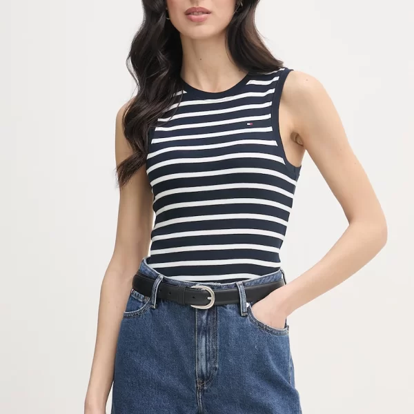 Tommy Hilfiger Tommy Hilfiger τοπ γυναικείο βαμβακερό
