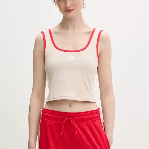 Adidas adidas crop top Γυναικείο βαμβακερό με ελαστάν Stadium