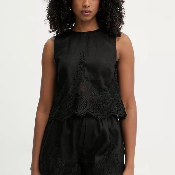 TWINSET Twinset μπλούζα γυναικεία λινή