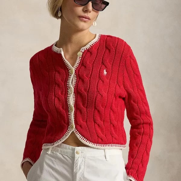 Polo Ralph Lauren Polo Ralph Lauren ζακέτα Γυναικεία βαμβακερή COTTON-SWEATER-CARDIGAN