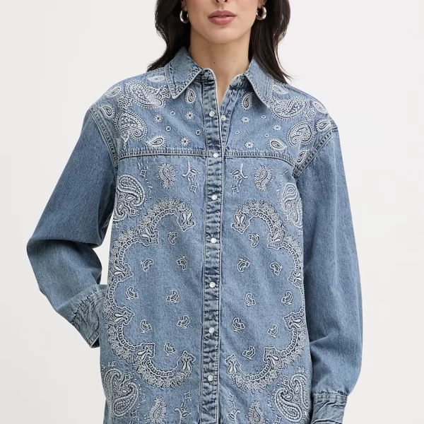 Liu Jo Liu Jo πουκάμισο γυναικείο ντένιμ