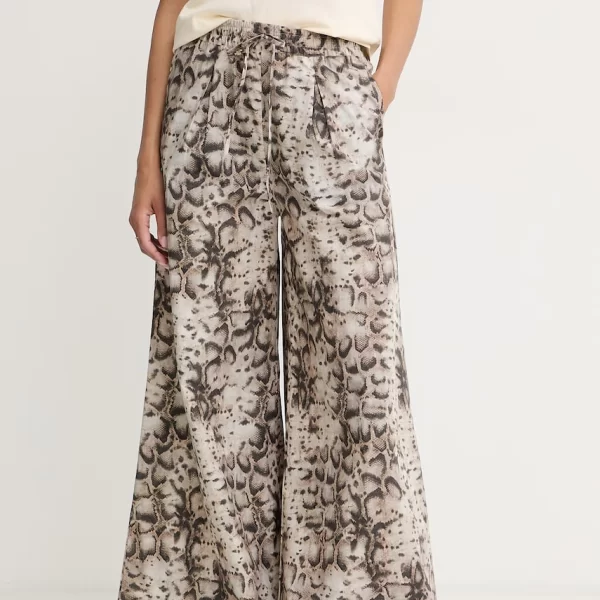 PINKO Pinko παντελόνι wide leg Γυναικεία βαμβακερά