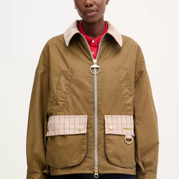 BARBOUR Barbour κοντό μπουφάν γυναικείο βαμβακερό Launton