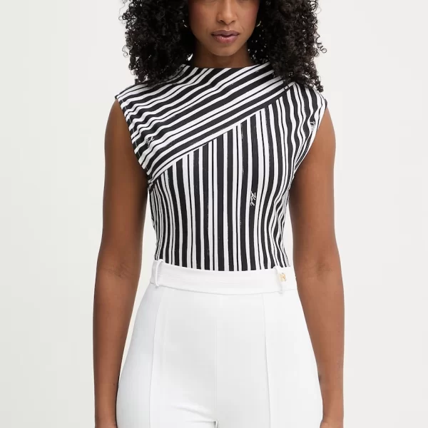 Karl Lagerfeld Karl Lagerfeld Τοπ γυναικείο βαμβακερό με ελαστάν