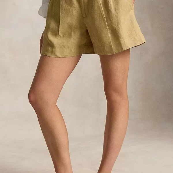 Polo Ralph Lauren Polo Ralph Lauren σορτς γυναικεία λινά DELAVE LINEN-WVN-SHORTS