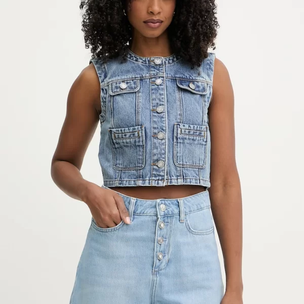 MORGAN Morgan αμάνικο τζάκετ γυναικείο ντένιμ