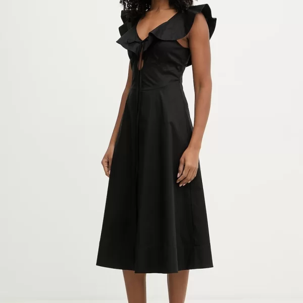 TWINSET Twinset φόρεμα flared βαμβάκι με ελαστάν