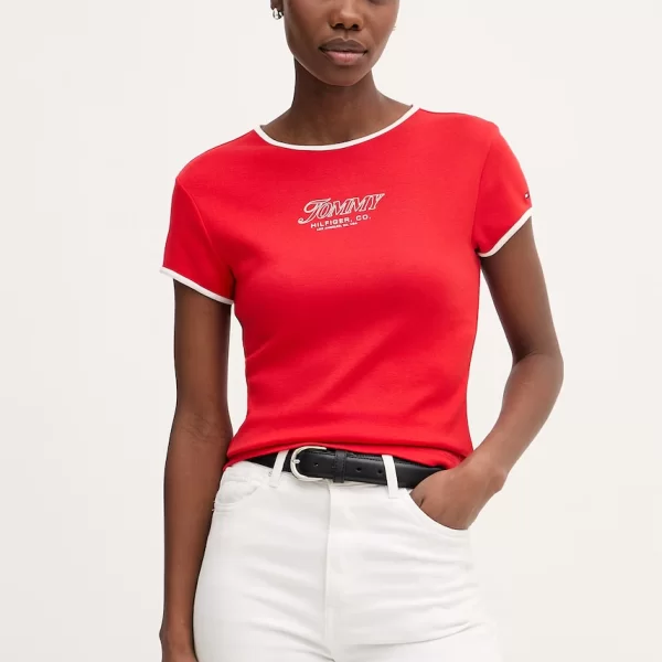 Tommy Hilfiger Tommy Hilfiger T-shirt γυναικείο βαμβακερό