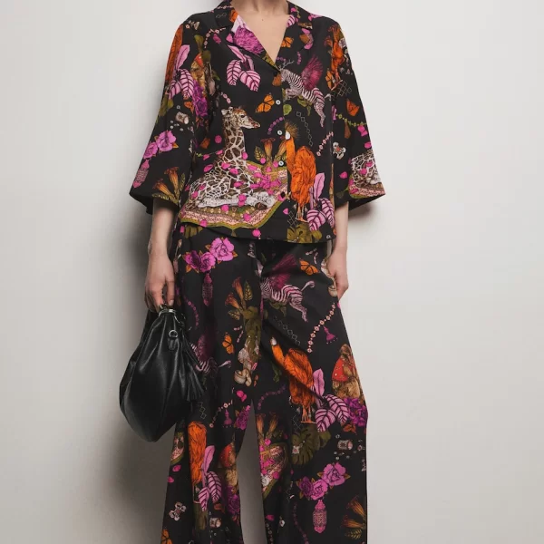 Medicine Medicine Παντελόνι wide leg Γυναικεία με lyocell