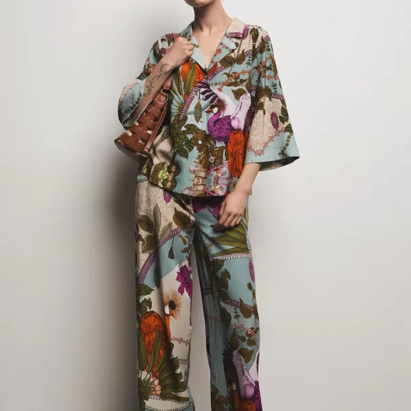 Medicine Medicine παντελόνι wide leg Γυναικείο με lyocell