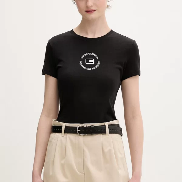 TOMMY JEANS Tommy Jeans Βασικό T-shirt Γυναικείο Βαμβακερό