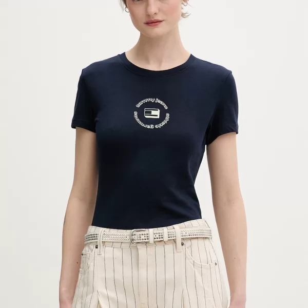 TOMMY JEANS Tommy Jeans βασικό T-shirt γυναικείο βαμβακερό