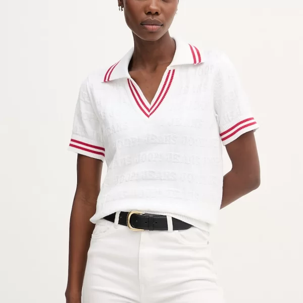 JOOP! Joop! πλεκτό μπλουζάκι πόλο γυναικείο βαμβακερό