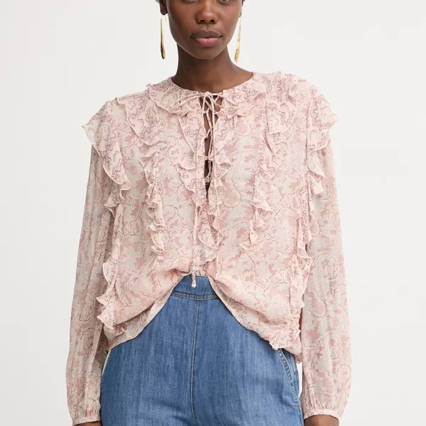 Boss Orange BOSS Orange μπλούζα με βολάν γυναικεία με βισκόζη C Borma