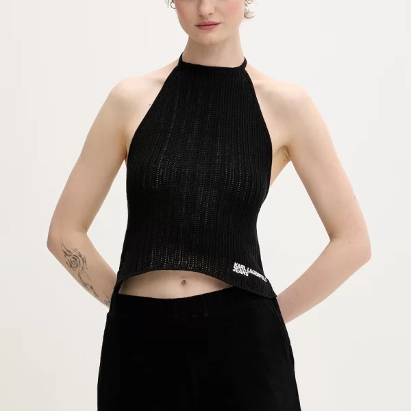 KARL LAGERFELD JEANS Karl Lagerfeld Jeans γυναικείο τοπ βαμβακερό