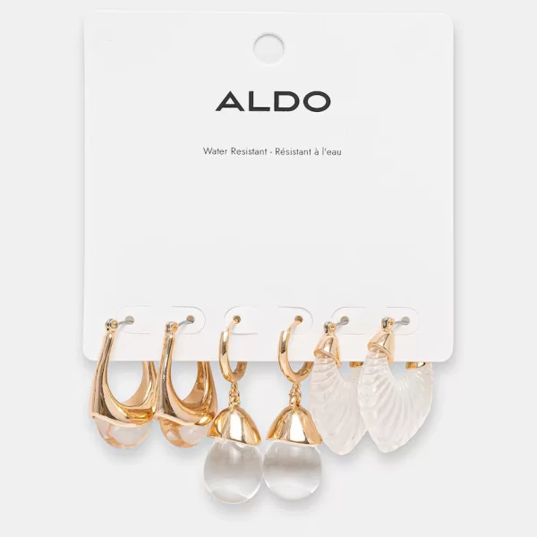 ALDO Aldo σκουλαρίκια γυναικεία μεταλλικά CLEARGLLO 3-pack
