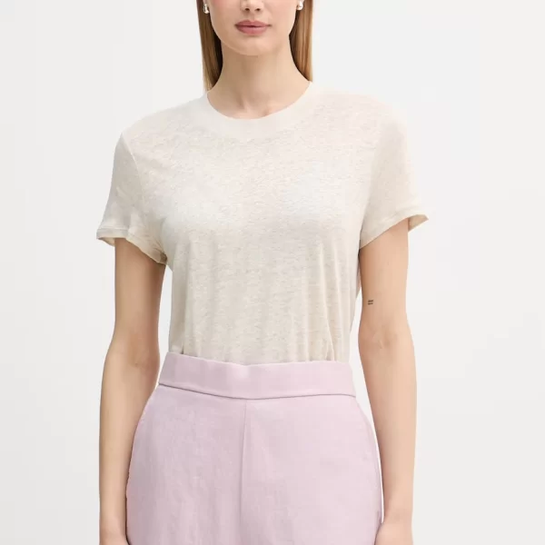 United Colors of Benetton United Colors of Benetton t-shirt γυναικείο λινό