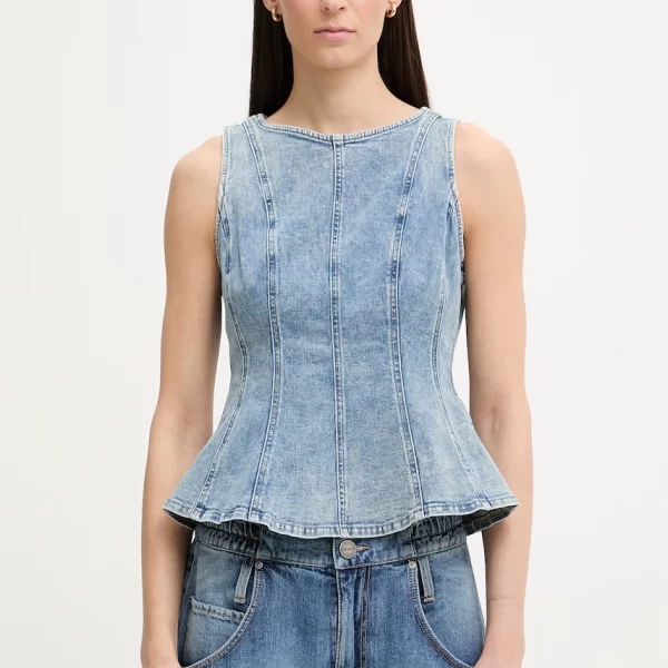 Levi's Levi's μπλούζα Γυναικεία ντένιμ PEPLUM SEAMED DENIM